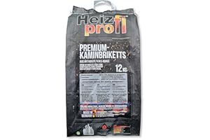 12kg Heizprofi Premium Kaminbriketts aus Anthrazit/Koks Kohle wie Union Extrazit Kohlen Briketts Kamin Ofen Heizbrikett Gluthalter Eierkohlen | Made in Germany | Energie Kienbacher