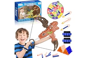 Joozmui Jouet Enfant 3 4 5 6 7 8 Ans Garçon, Arc Enfant Jouet Garcon 3-8 Ans Cadeau Garcon 3-8 Ans Jeux Exterieur Enfant Jouet Fille 3-8 Ans Cadeau Fille 3-8 Ans Arc et Fleches Enfant