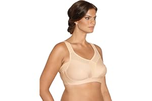 Miss Mary of Sweden Cotton Fresh High-Cut – Pełny biustonosz, bez fiszbin, beżowy Prezent dla niej, Prezent dla kobiet