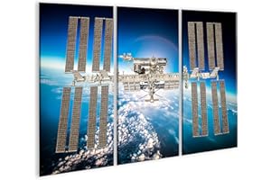 islandburner Picture on Canvas International Space Station Over Planet Earth Nasa Pictures Wall Pictures Poster