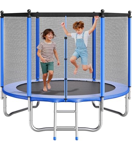 Trampoline extérieur 4,27m pour enfants avec filet de protection | Leroy Merlin