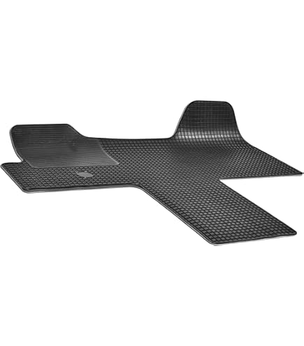 KRAM-TRUCK gewatteerde vloermatten Compatibel met Fiat Ducato, Peugeot Boxer, Citroen Jumper vanaf 2007, grafiet, spons synthetisch leer 1 cm, hygiënecertificaat, comfortabele hoezen