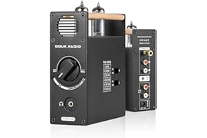 NOBSOUND Douk Audio T3 PLUS Valve Tube Preamp for Turntables Stereo MM MC Phono Stage Pre-Amplifier Desktop Headphone Amp