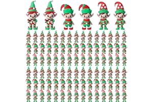 Chunful 100 Pcs Christmas Mini Elf Figures Tiny Elves Figurines to Hide Small Elf Statue Miniatures Elves Goodie Bag Fillers Winter Xmas New Year Holiday Party Favors Decorations