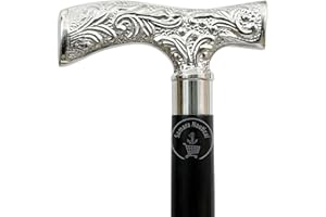 Samara Nautical Bastone da passeggio in ottone anticato Deluxe Walking canna Bella ottone manico argento bastone da passeggio per uomini e donne regalo