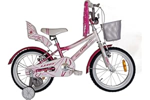 Umit 16" Diana Bicicleta Pulgadas Infantil, Unisex niños, Rosa/Blanca