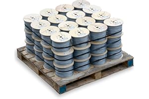 F&G SUPPLIES 250m roll of 4mm diameter galvanised mild steel line or straining wire in a handy spool