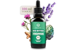 ‎MAISON NATURELLE MAISON NATURELLE® | Bio Bittertropfen (100ml) nach Hildegard von Bingen - Bitterstoffe Tropfen Bitterkräuter - Bitterstoff komplex Konzentrat