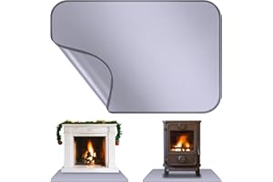 ALCKIJY Feuerfeste Kaminmatte 50 x 70 cm | Glasfasersilikon-Hitzeschutzmatte | Feuerfeste Unterlage | Funkenschutzplatte | Bodenmatte | Schützt Böden vor Funken für Kamine Herd, Feuerstelle, Heizungen, Herd