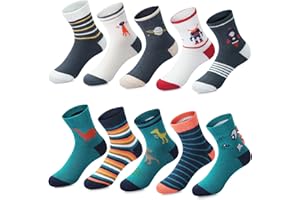 Domee Calcetines Algodón Divertidos Deporte Cortos Niño Paquete de 10