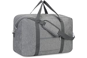 NARWEY Travel Bag Hand Luggage Easyjet Hand Luggage Bag for Aeroplane Foldable Travel Bag Weekender Men and Women, gray, Grey