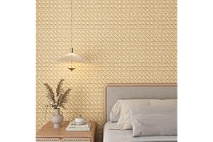 Livelynine Samoprzylepna tapeta ścienna sypialnia salon rattanowy jasnobrązowy papier samoprzylepny do mebli kuchennych szafek szuflad zmywalne naklejki na meble gładkie wykończenie 40 cm x 2 m