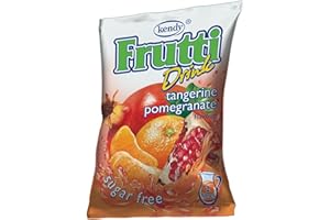 Kendy, Frutti, gusto Mandarino e Melograno, Aromatizzatore d'acqua, zero zucchero, preparato in polvere per bevanda istantanea, 32 bustine