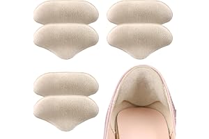 FOATCOX 3 Pary Poduszek Pięty, Ochrona Pięty z Gąbką, Samoprzylepne, Wygodne, Trwałe Ochraniacze na Pięty, do Butów Rekreacyjnych, Sneakersów (Kolor Skóry, 6 Sztuk (6 Cieliste))