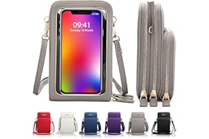 Goopai Women Large Touch Screen Crossbody Phone Purse cellphone Bag with 2 straps