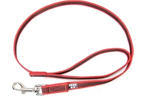 JULIUS K-9 Julius-K9 216GM-R-1,2 Laisse antidérapante Color & Gray avec poignée, 20 mm x 1,2 m, Rouge-Gris