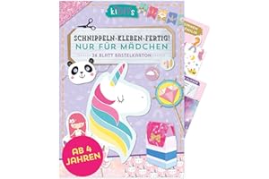 Schnippeln – Kleben – Fertig! Nur für Mädchen: Nur für Mädchen: Zauberhaftes Bastelset für Kinder ab 4 Jahren mit Meerjungfrauen, Prinzessinnen & ... Blatt Bastelkarton im DIN A4 Format (kiDIYs)
