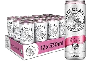 White Claw Hard Seltzer Black Cherry 12 x 330ml Cans 4.5% ABV
