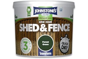 Johnstone's Woodcare One Coat Shed and Fence Treatment - Forest Green 5L