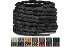 Stepace Botas redondas (2 pares) cordones de 4,5 mm para trabajo, escalada, seguridad, senderismo