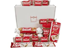 MYSTICAL DREAMS Biscoff Biscuit Gift Hamper Set - 2x LIMITED EDITION KitKat Biscoff Lotus White Bars included