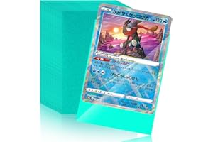 Moocuca 100 Pcs Clear Card Sleeves, Standard Penny Sleeves 66 x 91mm, Card Protector Sleeves for Magic, MTG, Board Games, Matte Back, Colorful