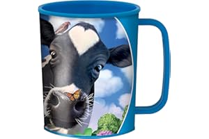 ‎3D LIVELIFE 3D LiveLife Trinkbecher - Neugierige Kuh von DeluxeBase. 3D Linsenförmige Bauernhof Plastikbecher. 300ml Becher für Kinder mit Original Kunstwerk, lizenziert von bekannt Künstler, Jerry LoFaro