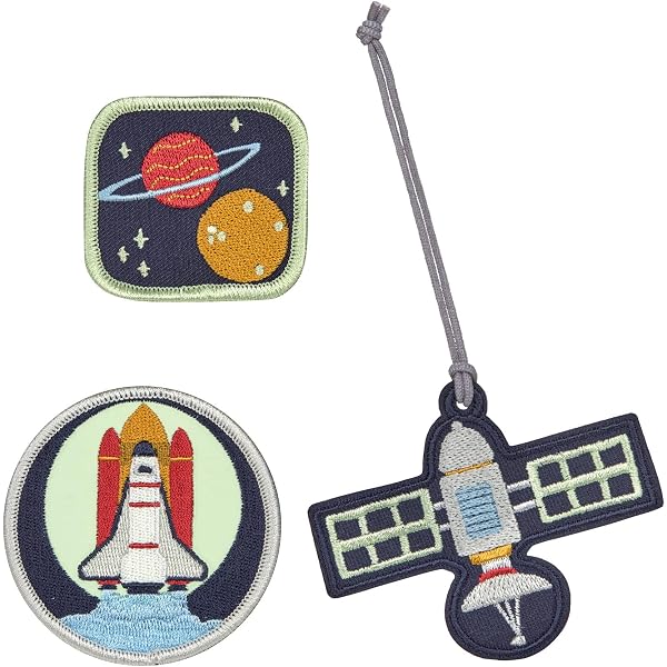 Set De 3 Patches Lässig School - Happy - Rose - 100% Polyester - Neuf