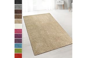 ‎CASA PURA casa pura Teppich Wohnzimmer Beige Flauschiger Teppich 100x250cm Läufer, weicher Wohnteppich Deko für Schlafzimmer, Kinderzimmer, Flur mit antirutsch Unterseite, Shaggy Hochfloor Barcelona