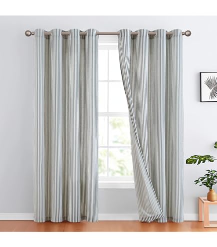 ESLIR Tenda In Voile Con Onde 140x145 Cm Grigio - Trasparente Con Passanti E Occhielli - copertina