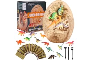 SGIZOKU Kit de excavación de Huevos de Dinosaurio, Juguete para niños descubre 12 Dinosaurios Diferentes, Navidad Pascua Stem Party Toy Educativo Juguetes de Aprendizaje para niños y niñas 6+