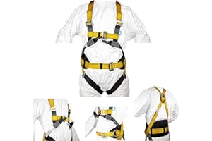 NIRU IMBRACATURA comfort ANTICADUTA 4 punti d’ancoraggio omologata CE, protezione anticaduta sospensione in aria sicurezza personale, cintura comfort, imbracatura tessile anticaduta via ferrata arrampicata