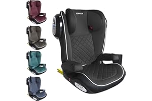 XOMAX A23 + Siège auto pour enfants avec ISOFIX + Groupe II, III (15-36 kg) (approx. 3,5 et 12 ans) + selon la norme ECE R 44/04 + Repose-tête réglable + avec porte-bouteille