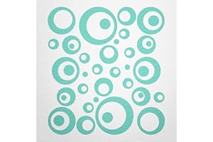 ‎WANDFEE WANDfee Wandtattoo Kreise Punkte 50 FARBWUNSCH I mint I Wandaufkleber Aufkleber Kinderzimmer Fliesenaufkleber Badezimmer Küche