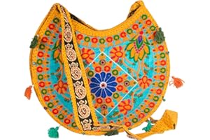 TRIBE AZURE FAIR TRADE Floral Colorful Shoulder Bag Crossbody Hobo Satchel Hippie Boho Fashion Women Functional Stylish Everyday