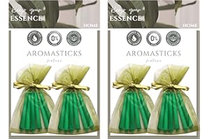 AMBICAR AROMASTICKS ambientador para CASA. 4 bolsitas con palitos aromáticos para los armarios, cajones o zapateros. Pack Nº3 Nature. Esencia Natural, SIN Alcohol ni Químicos, Fragancia Fresca