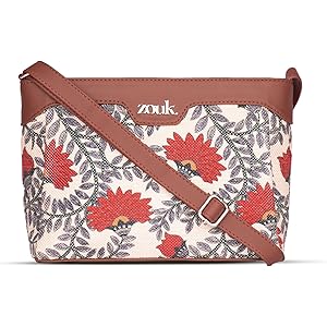ZOUK Harmony Sling Bag | Crossbody Bags for Women | Women's Handbags | Stylish | Vegan Leather Evening Bag | Travel & Office Use | Purse and Wallet