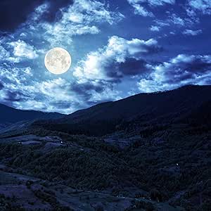 Night Moon Fairy Tale Backdrop Meadow Forest Hillside Night View Backdrop Mountain Village Natural Landscape Photography Background Wedding Birthday Party Holiday Vacation Backdrop 5x5ft E00t9731 Amazon Co Uk Electronics Photo