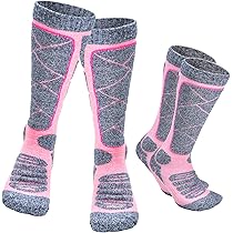 Calze Termiche Da Sci JTENG - 2 Paia Ginocchio Alto Per Sci, Snowboard E Trekking - Foto 10