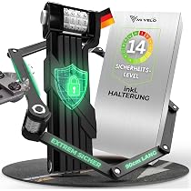 MIVELO Fahrradschloss Faltschloss extra sicher I Faltschloss Zahlenschloss mit 10.000 möglichen Kombinationen inkl. Halterung I Radschloss – Schloss für Fahrrad & E-Scooter 90/120cm (90cm) Sport & Freizeit