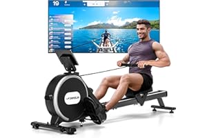 DMASUN Maquina de Remo para casa, 16 Niveles de Resistencia magnética, Soporta hasta 160 kg, Dobles mejorados, Ultra silenciosa y Estable, Conexión a la App, Almacenamiento Vertical para Ahorrar