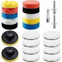 Zikenis Kit 26 Pièces Éponges Polissage Voiture - Disques 80mm Avec Adaptateur Perceuse