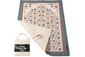 Muslim Prayer Mat - سجادة صلاة - Padded & Portable Prayer Mat - Samarkand | Ideal For Home, Office & Mosque Use - Travel-Friendly, Foldable & Machine Washable Rug - For Umrah/Hajj/Eid Gift