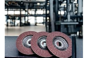 VIDOELETTRONICA 3 Disques abrasifs à lamelles pour meuleuse d'angle 115 mm pour meuler le fer bois et le marbre 4 grains disponibles (p100)