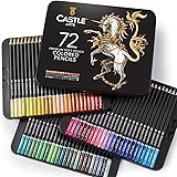 Set Di 72 Matite Colorate Castle Art - Mine Morbide Per Artisti E Coloristi Adulti