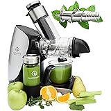 *Neu* GREEN-PRESS EDELSTAHL Slow Juicer 304 Edelstahl Schnecke BPA-frei I DEUTSCHE MARKE I Ganze Früchte Sellerie Gemüse und 