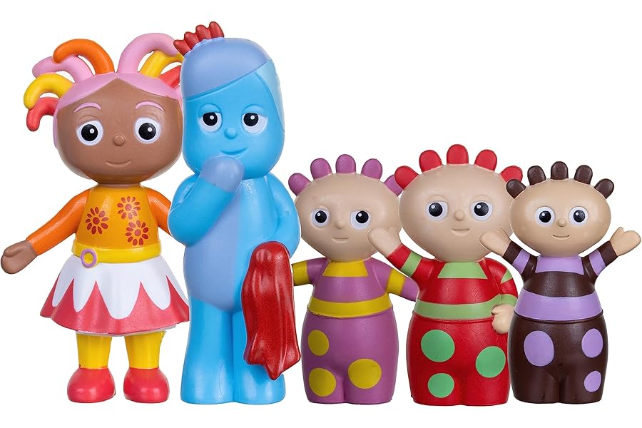 In The Night Garden Toy Figure Set, including, Igglepiggle, Upsy Daisy & the Tombliboos. Cbeebies TV Show. Toddler toys, Aged 18ms+. Includes 5 figures.