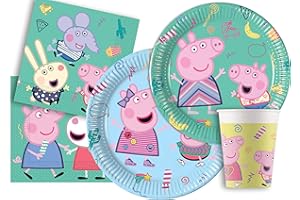 Ciao-Y5047 Peppa Pig Kit Mesa Fiesta, multicolor, 24 personas (Y5047)