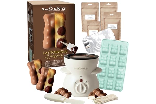 ScrapCooking - Kit Fabrique à Oursons - Avec Machine Fondue Chocolat, Moule Silicone - 3814
