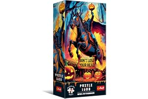 Trefl Premium Plus Quality - Hall of Horror Puzzle: Headless Horseman – 1000 bitar, serie full av skräck och mörk atmosfär, p